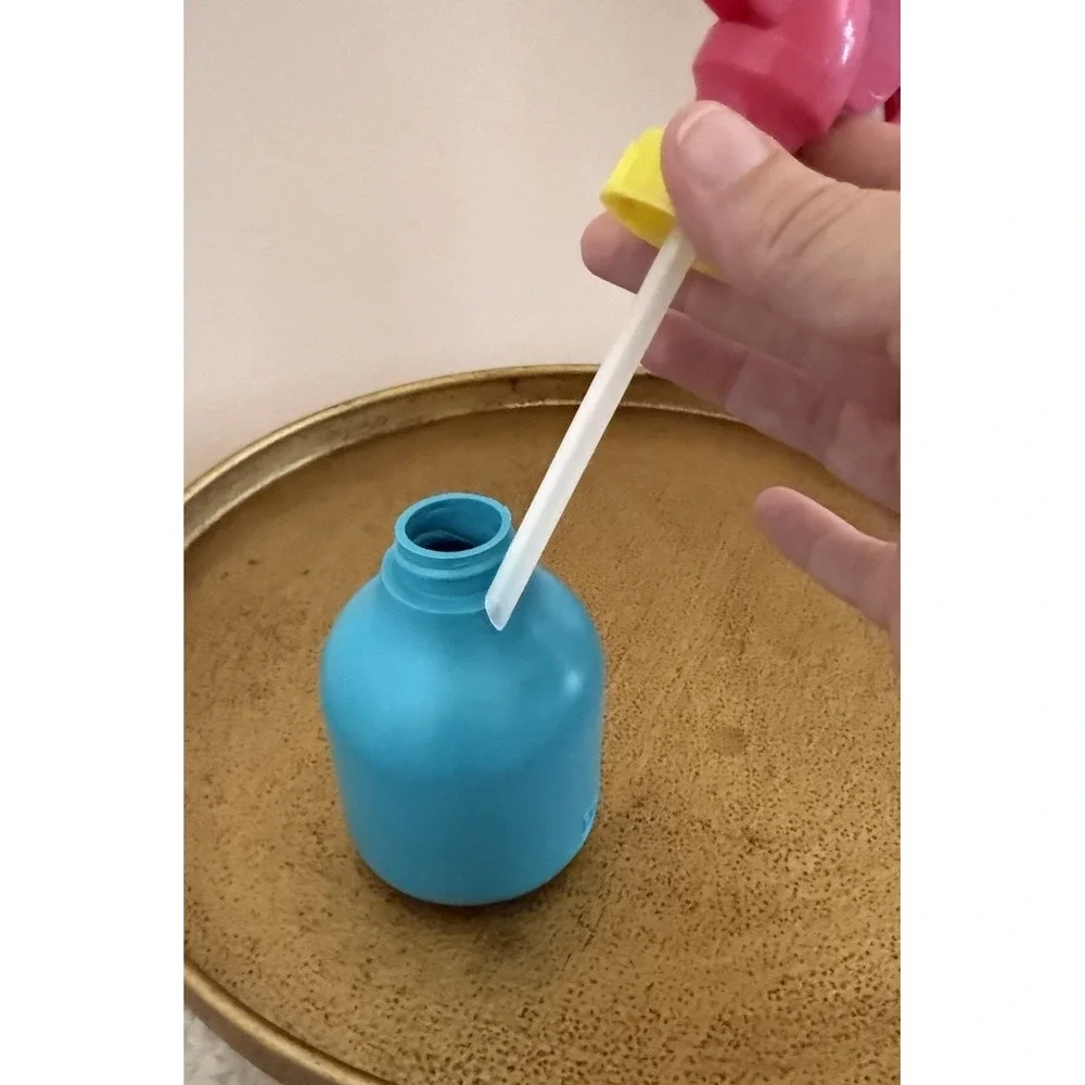 Vintage Pretty Neat Spray Bottle 1980's 80's Plastic Turquoise Pink Yellow
